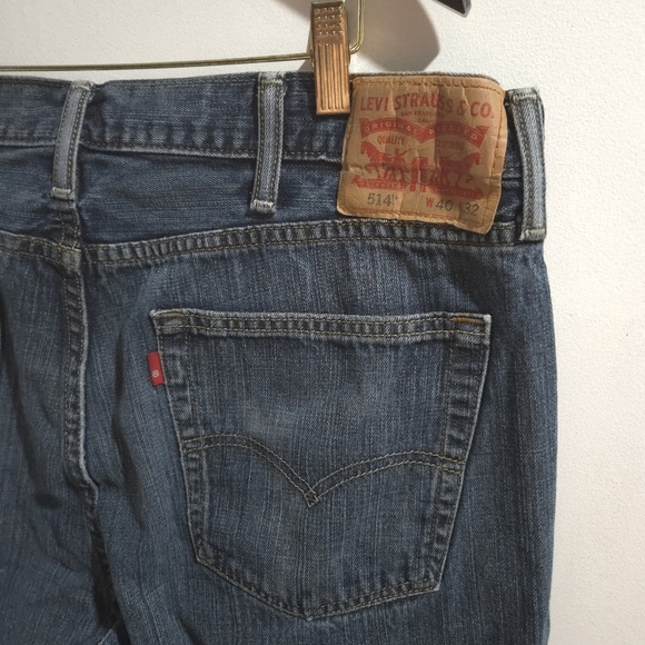 Levis | 514 Men's Dark Blue Jeans - Picture 6 of 10